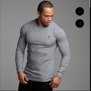 FATHERSONS Classic Ribbed Grey Sweater